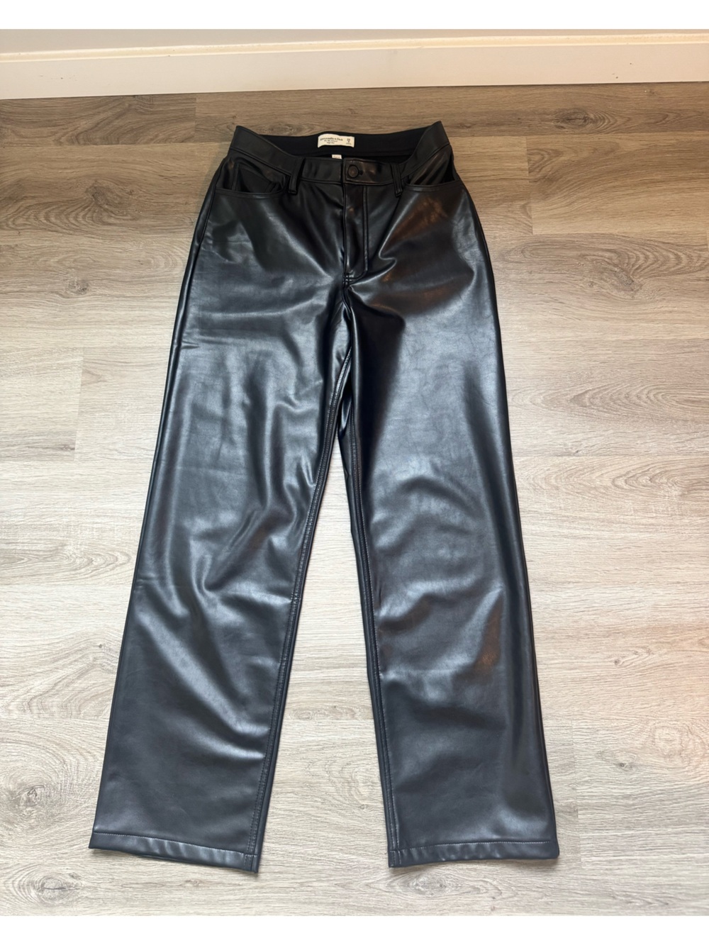 Abercrombie black leather pants